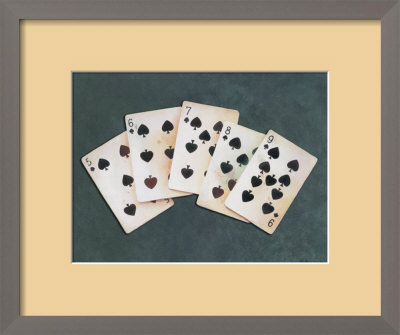 Straight Flush Framed Print Straight Flush Framed Print