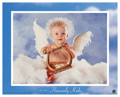 Heavenly Kids, Harp Giclee Print Heavenly Kids, Harp Giclee Print