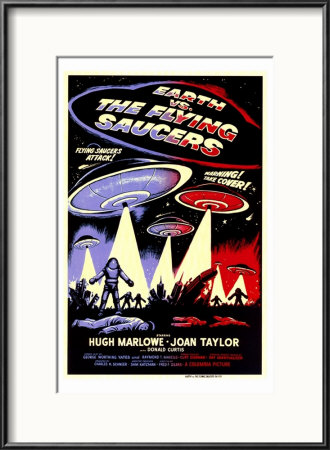 Earth vs. the Flying Saucers Framed Print Earth vs. the Flying Saucers Framed Print