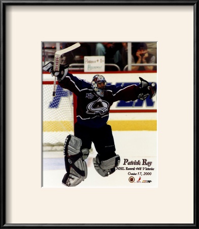Patrick Roy - 448 Wins with Overlay Framed Print Patrick Roy - 448 Wins with Overlay Framed Print