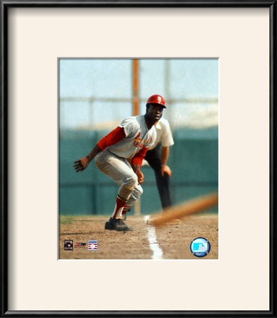 Lou Brock - On Base - ©Photofile Framed Print Lou Brock - On Base - ©Photofile Framed Print