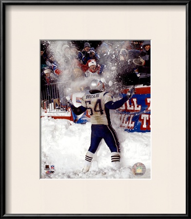 Tedy Bruschi - Snow Game 12/7/03 Framed Print Tedy Bruschi - Snow Game 12/7/03 Framed Print