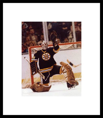 Gerry Cheevers - Save ©Photofile Framed Print Gerry Cheevers - Save ©Photofile Framed Print