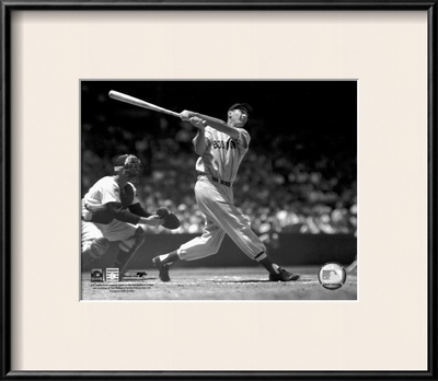 Ted Williams - Batting (sepia) Framed Print Ted Williams - Batting (sepia) Framed Print