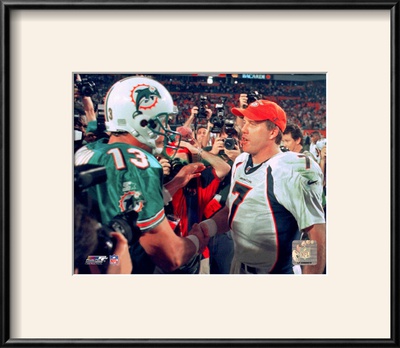 Dan Marino / John Elway ©Photofile Framed Print Dan Marino / John Elway ©Photofile Framed Print