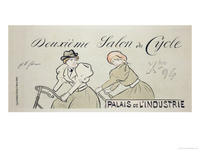 Reproduction of a Poster Advertising the "Salon Du Cycle " at the Palais De LIndustrie 1894