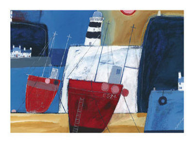 Two Red Boats Print Two Red Boats Print