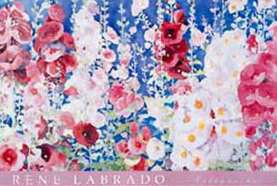 Hollyhocks Print Hollyhocks Print