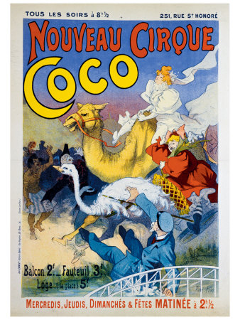 Nouveau Cirque Coco Giclee Print Nouveau Cirque Coco Giclee Print