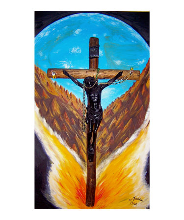 JESUS ON THE MOON Giclee Print JESUS ON THE MOON Giclee Print