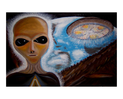 UFO ON THE MOON... Giclee Print UFO ON THE MOON... Giclee Print