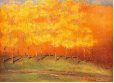 Maple Road Stretched Canvas Print Maple Road Stretched Canvas Print