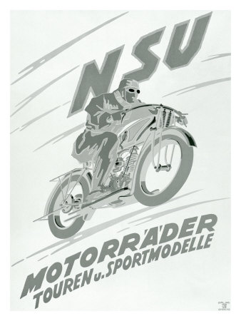 NSU Touring Sport Motorcycle Giclee Print NSU Touring Sport Motorcycle Giclee Print