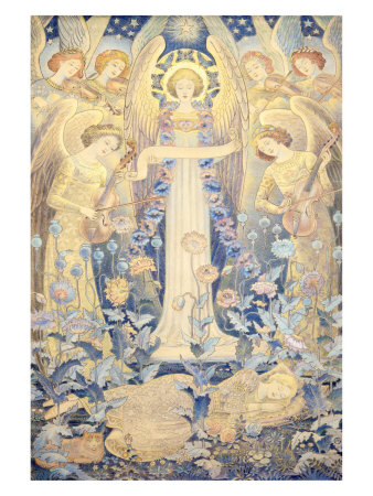 Angel Sleeping Beauty Princess Giclee Print Angel Sleeping Beauty Princess Giclee Print