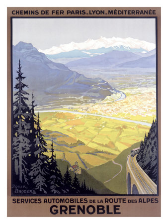 Grenoble, French Alps Ski Resort Giclee Print Grenoble, French Alps Ski Resort Giclee Print
