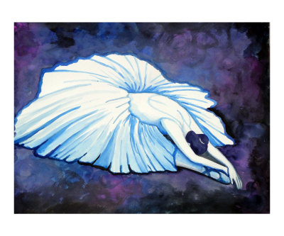 Blue Ballerina Giclee Print Blue Ballerina Giclee Print