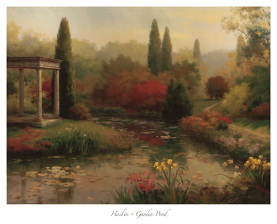 Garden Pond Print Garden Pond Print