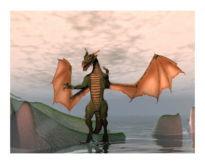 standing dragon Photographic Print standing dragon Photographic Print