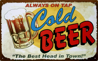 Always On Tap Tin Sign Always On Tap Tin Sign