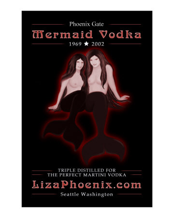 Mermaid Vodka Red Photographic Print Mermaid Vodka Red Photographic Print