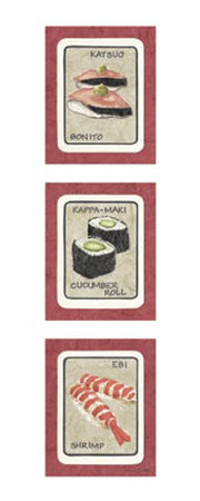 Sushi Triptych II Print Sushi Triptych II Print
