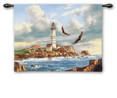 Boston Lighthouse Wall Tapestry Boston Lighthouse Wall Tapestry