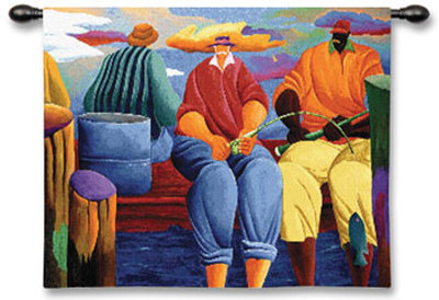 Pier Fishing Wall Tapestry Pier Fishing Wall Tapestry