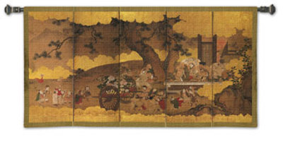 Gods of Good Fortune Wall Tapestry Gods of Good Fortune Wall Tapestry