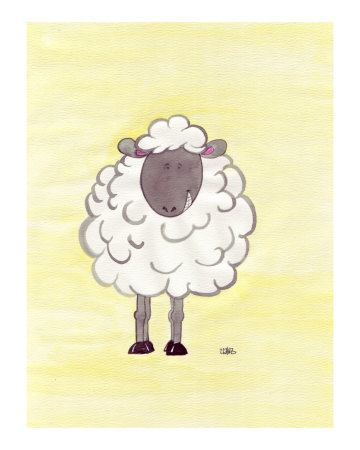 Watercolor Sheep Giclee Print Watercolor Sheep Giclee Print
