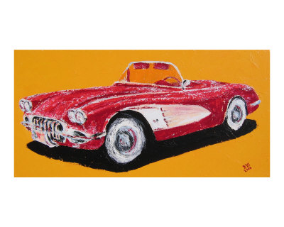 1958 Corvette Giclee Print 1958 Corvette Giclee Print