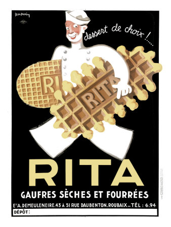 Belgium Rita Waffle Bisquit Giclee Print Belgium Rita Waffle Bisquit Giclee Print