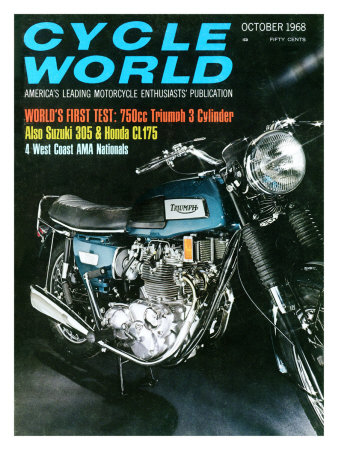 Cycle World, Triumph Trident Giclee Print Cycle World, Triumph Trident Giclee Print