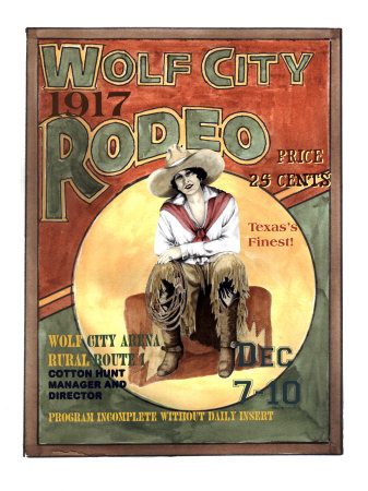 Wolf City Rodeo, 1917 Giclee Print Wolf City Rodeo, 1917 Giclee Print