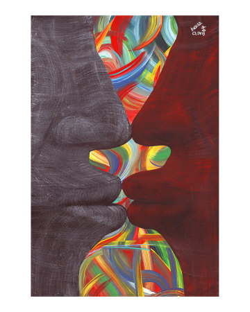 Rainbow Kiss Giclee Print Rainbow Kiss Giclee Print
