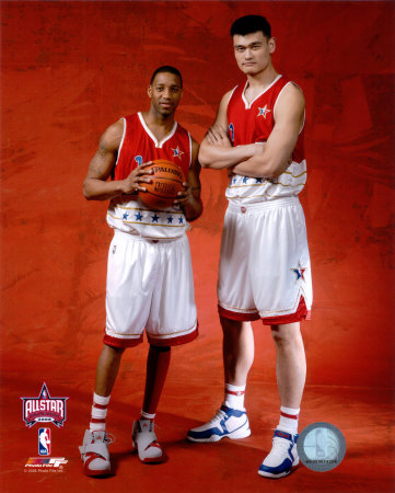 Tracy McGrady And Yao Ming Photograph Tracy McGrady And Yao Ming Photograph