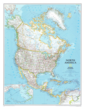 North America Political Map Poster North America Political Map Poster