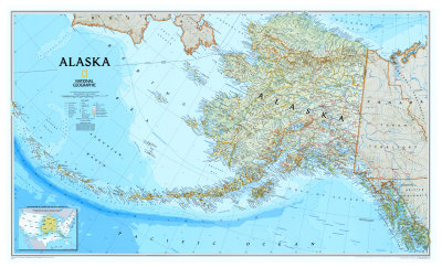 Map of Alaska Poster Map of Alaska Poster