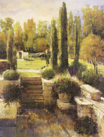 In the Cypress Garden Print In the Cypress Garden Print