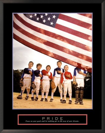 Pride - American Flag Framed Print Pride - American Flag Framed Print
