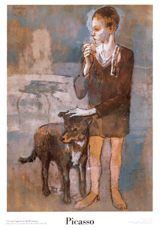 Boy with Dog Print Boy with Dog Print