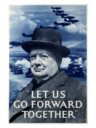 WWII, RAF Churchill Spitfire Giclee Print WWII, RAF Churchill Spitfire Giclee Print