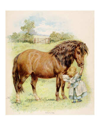 The Pony and the Girl Giclee Print The Pony and the Girl Giclee Print