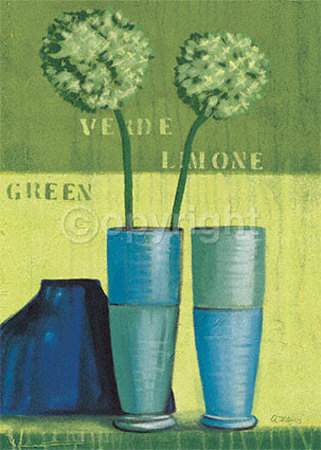 Blooms in Green Print Blooms in Green Print