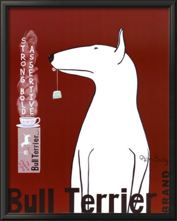 Bull Terrier Tea Framed Print Bull Terrier Tea Framed Print