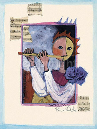 Golden Flute Print Golden Flute Print