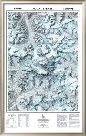 map of himalayas. Map of Mt. Everest and the