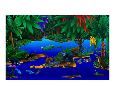 Animal Gathering Giclee Print Animal Gathering Giclee Print