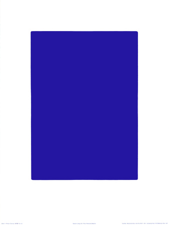Untitled, Blue Monochrome, c.1961 (IKB73) Serigraph Untitled, Blue Monochrome, c.1961 (IKB73) Serigraph