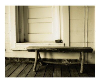 Vintage Log Bench Photographic Print Vintage Log Bench Photographic Print