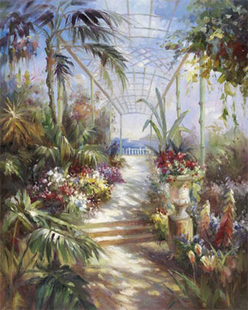 Tropical Breezeway Hand Painted Art Tropical Breezeway Hand Painted Art